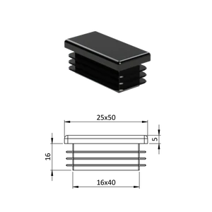 Krytka plastová 25 x 50 mm - slide 0