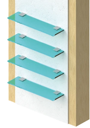 Držiak police pre sklo 8 - 10 mm, brúsená nerez AISI 304 - slide 3