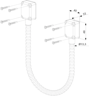 Nerezová chránička kábla, pre krídlové brány - slide 1