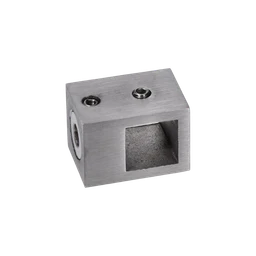 Držiak profilu 15 x 15 mm, plochý, brúsená nerez AISI 304