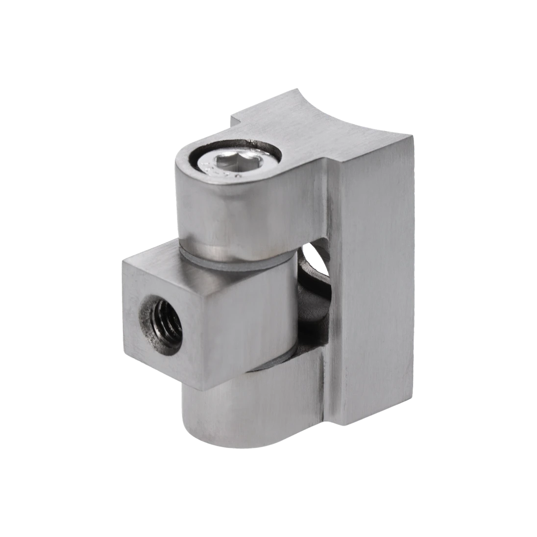 Nastaviteľný záves 0-90° na ø 42,4 mm, brúsená AISI 304