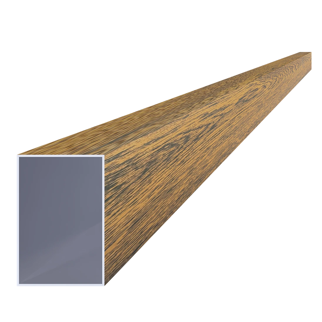 Hliníkový profil 60 x 40 x 1 x 6000 mm, štruktúra ORECH