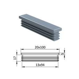 Krytka plastová 20 x 100 mm