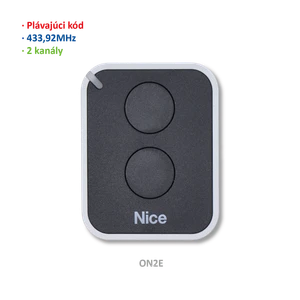 Vysielač 2-kanálový, 433 MHz, plávajúci kód, čierný - slide 1