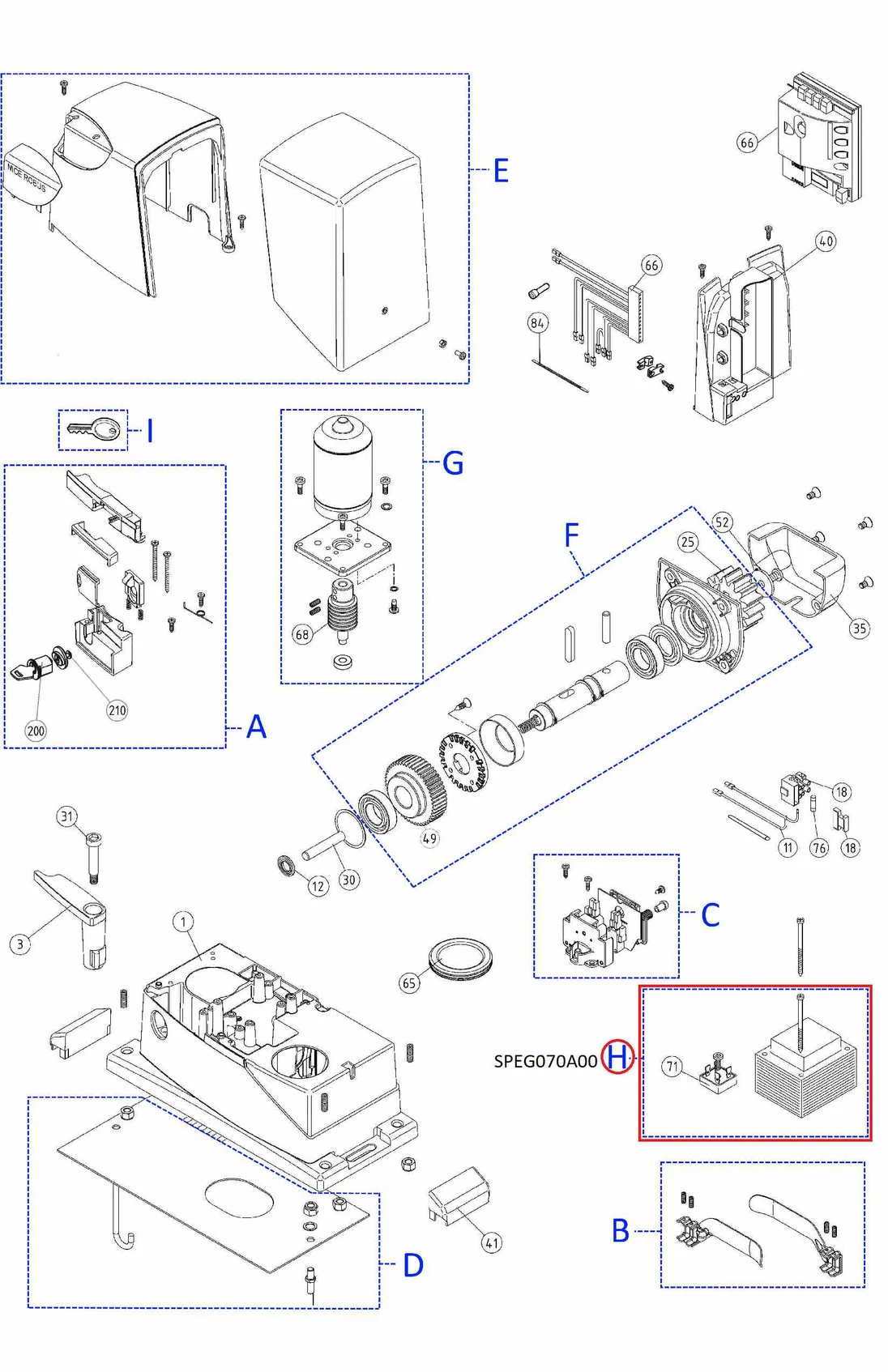 SPEG070A00 kit - Transformátor a DPONTE-B.2830