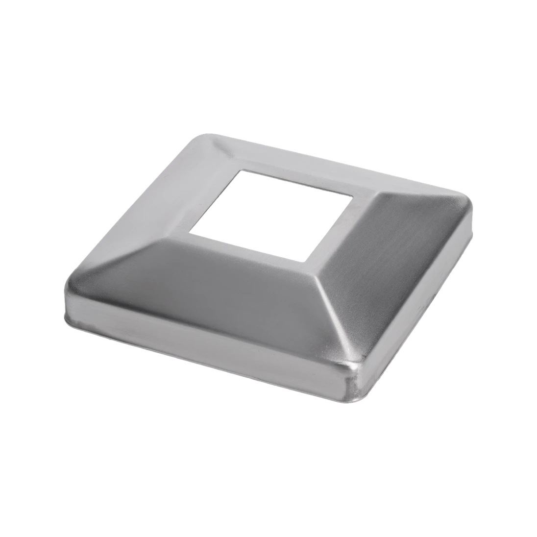 Kryt spodní příruby 107 x 107 mm, broušená nerez AISI 304