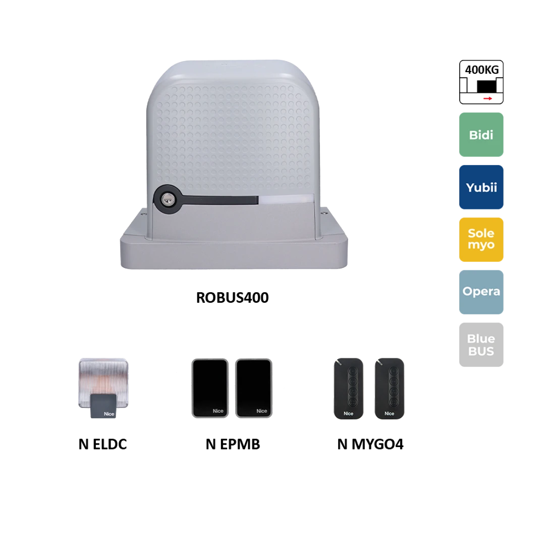 Robus400BDKCE sada pre posuvnú bránu do 4 m/400 kg