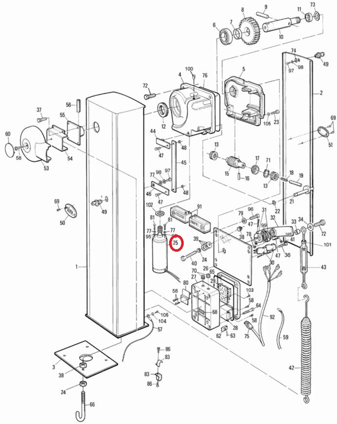WA03R08 motor 24 V, 120 W, 2000 ot/min. pre WIL4/WIDEM