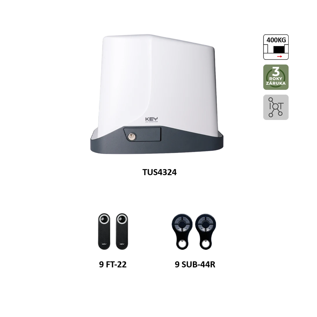 900KTUS4324KS TURBO S KIT pro posuvné brány do 4,5 m/400 kg