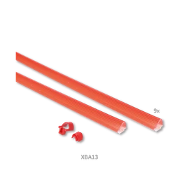 Ochranné gumové lišty pro rameno XBA 9ks x 1m, červené