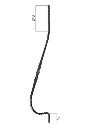 Tyč 12 x 12 x 800 mm, zdobený profil - slide 2