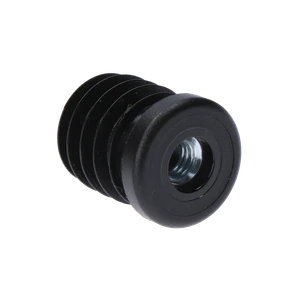 Plastová zátka M8, 25 x 25 x 5 mm, čierna, s maticou M8 - slide 3