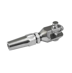 Úchyt pre nerezové lanko ø 4 mm, brúsená nerez AISI 304