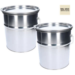 Barva antikorozní polomatná na zinek 20 kg perlová biela - slide 0