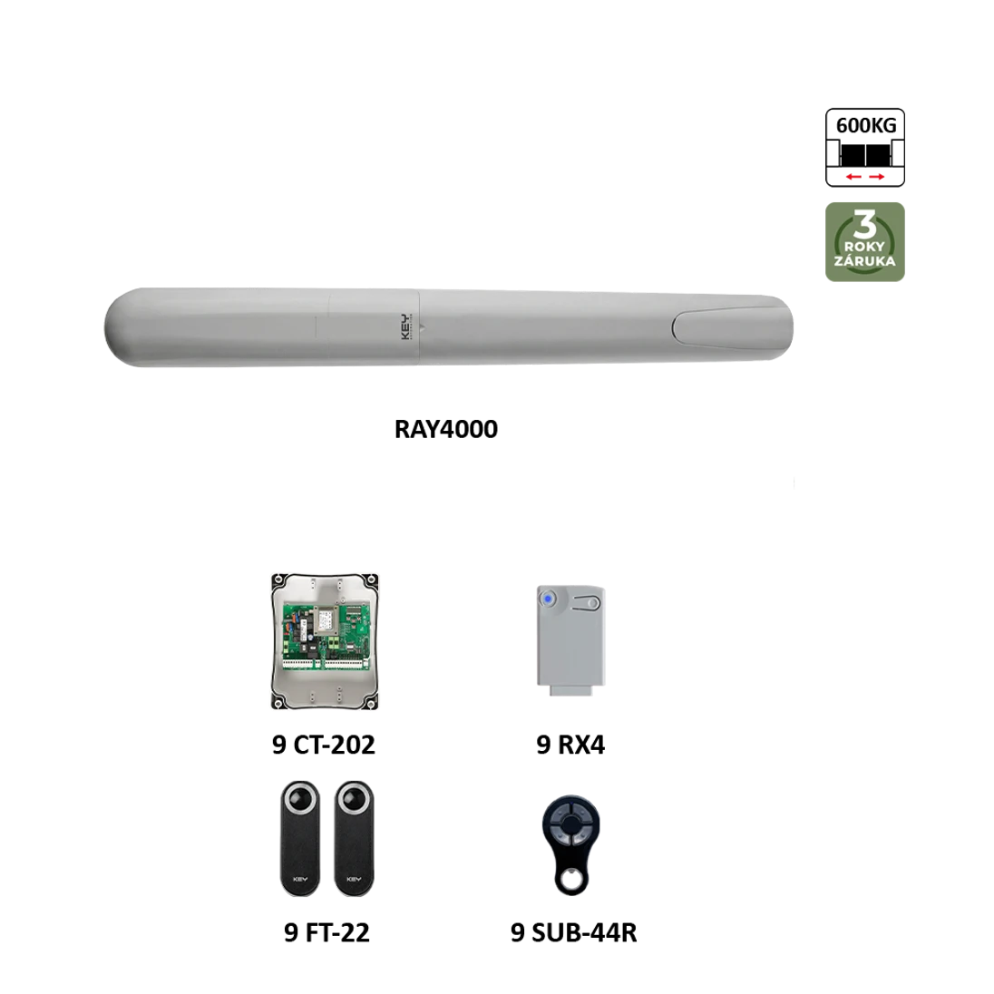 RAYKIT pro jednokřídlovou bránu do 4m/křídlo