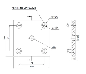 Kotvící deska k EB1-ZPK02, materiál: AL - slide 1