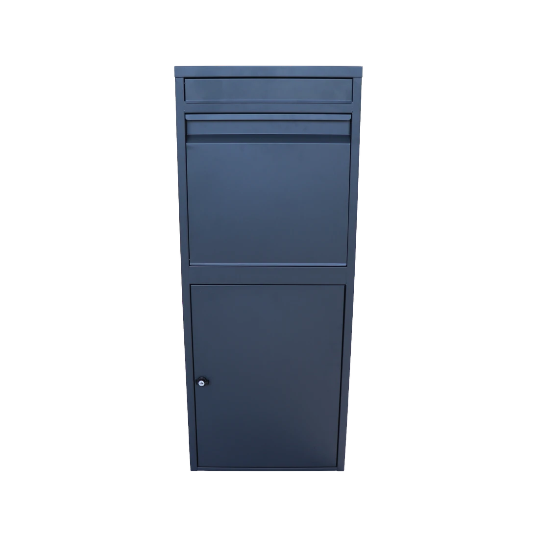 Box na balíky s přepadovou lištou, H = 1020 mm, RAL 7016