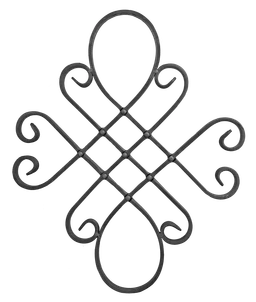 Ornament  400x410 mm, 16x8 mm