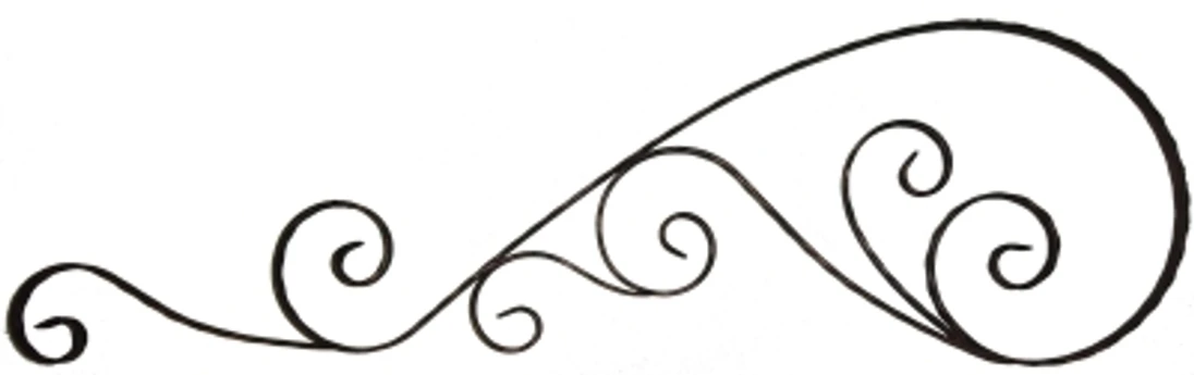 Kovářský ornament H 1260 x L 390 mm, 25 x 5 mm