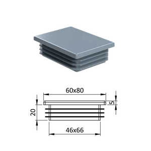 Krytka plastová 60 x 80 mm - slide 0