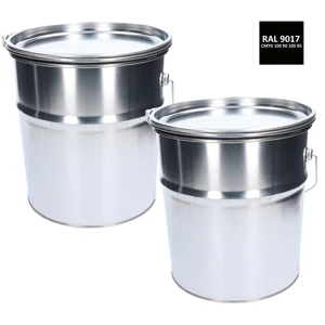 Farba antikorózna polomatná na zinok 20 kg dopravná čierna - slide 0