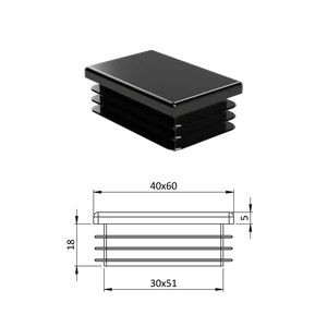 Krytka plastová 40 x 60 mm - slide 0