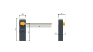 GARD GLS40AGS závora do 4 m pro intenzivní použití, RAL 7024 - slide 1