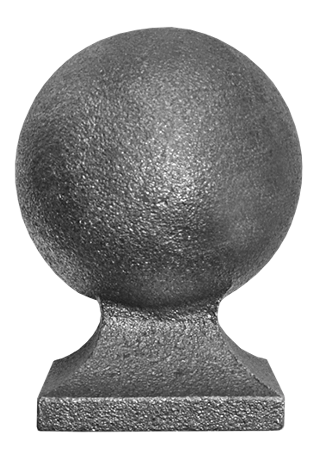 Guľa ozdobná, H = 80 mm, podstavec 49 x 49 mm, dutá