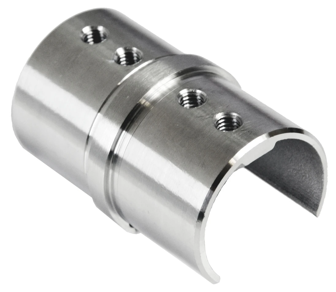 Prechod priamy, lepený spoj, brúsená nerez AISI 304