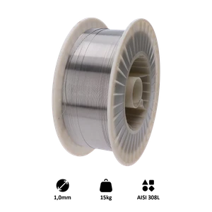 Zvárací drôt, AISI 308L, 1 mm, 15 kg, MIG-MAG nerez - slide 0