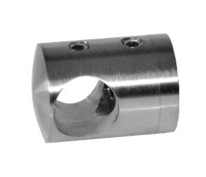 Držák tyče ø 14 mm, plochý, broušená nerez AISI 304 - slide 0