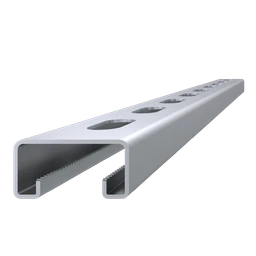 Dierovaný C profil, 41 x 21 x 1,5 x 3000 mm, pozinkovaný
