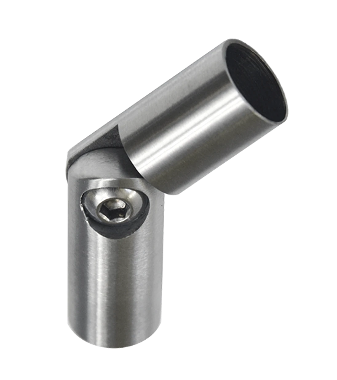 Spoj s kloubem, ø 14 mm (0-100°), broušená nerez AISI 304