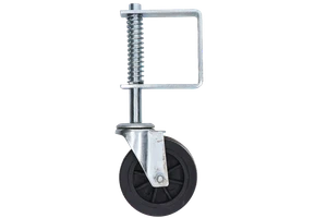 Spodné vodiace koliesko 4` pre krídlové brány, s pružinou - slide 1