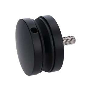 Svorka na sklo 8 - 16 mm, brúsená AISI 304, čierna farba - slide 1