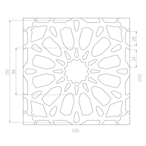 Plech pozinkovaný, 2000 x 1000 x 1,2 mm, 3D vzor kvet - slide 1