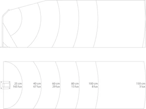 Vonkajšie LED osvetlenie STIK S DOWN, RAL 9010, H = 404 mm - slide 1