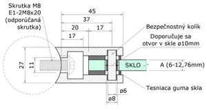 Svorka skla na trubku ø 42,4 mm s podložkou, AISI 304 - slide 4