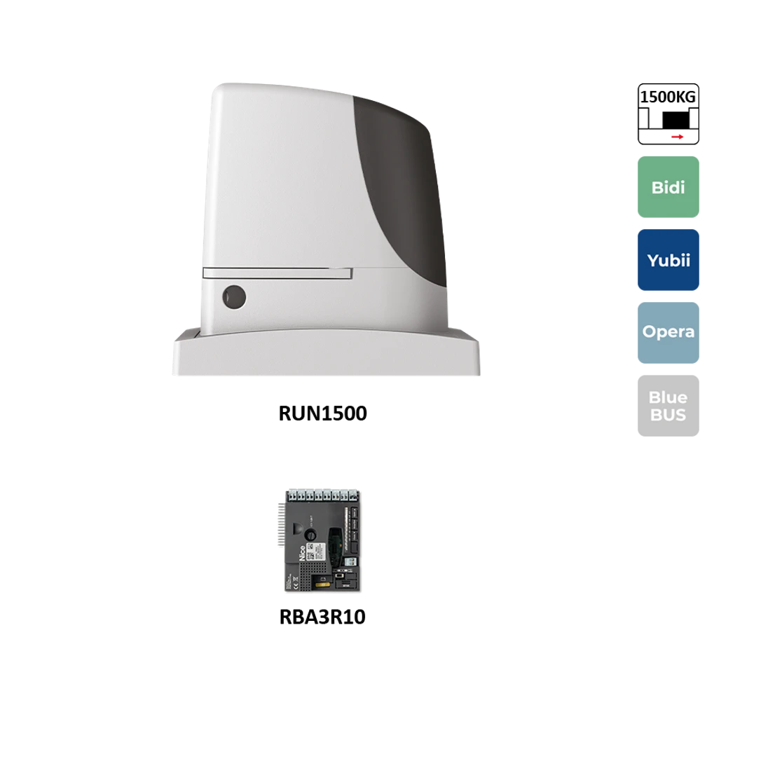 RUN1500 pohon pre posuvnú bránu do 1500 kg