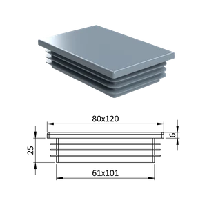 Krytka plastová 80 x 120 mm - slide 0