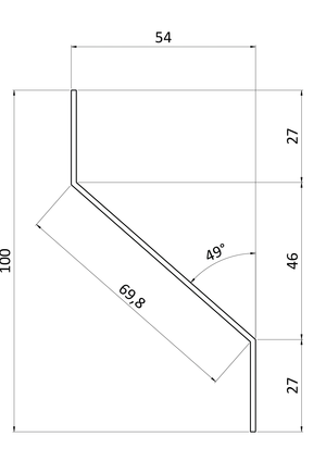 Z-profil lamela 27 x 46 x 27 x 1,5 x 2000 mm, pozink - slide 2