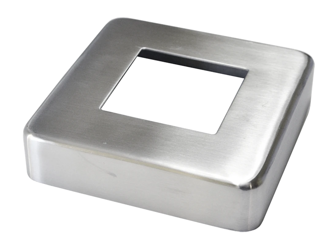 Kryt příruby 96 x 96 mm, broušená nerez AISI 304