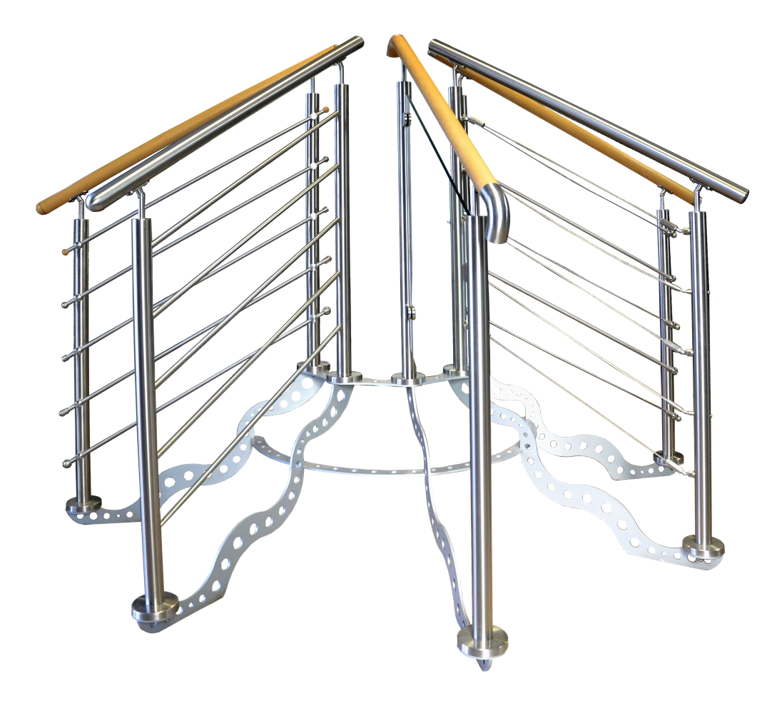 Nerezový stojan, 5ks zábradlí - různé typy, vzorek