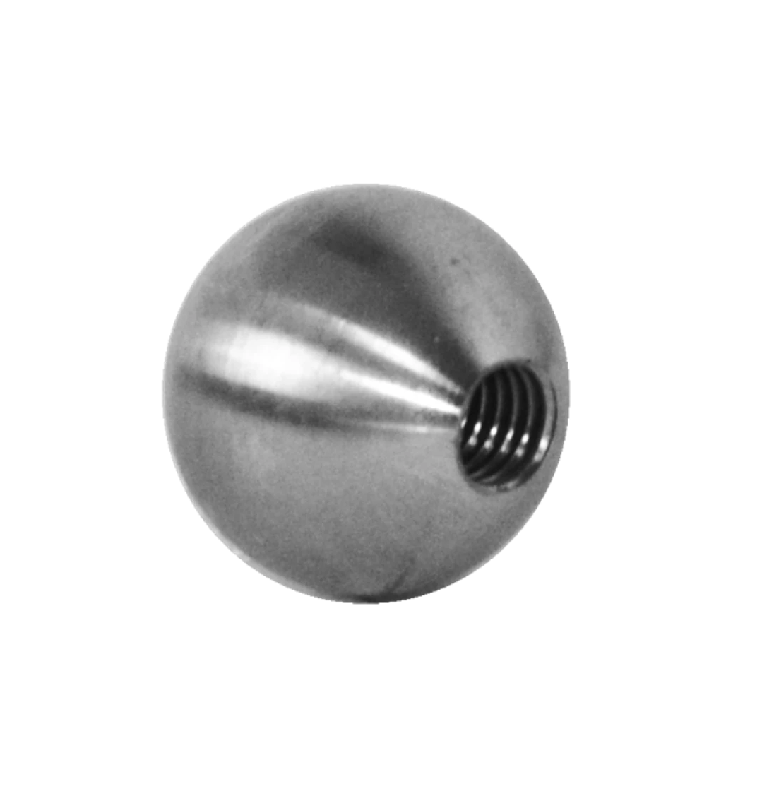 Koule plná se závitem M5 / ø 15 mm, broušená nerez AISI 304