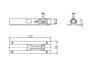 Rígeľ ø 12 mm, L = 90 mm, pozinkovaný - slide 1