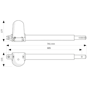 900KSTAR3324KS pre dvojkrídlovú bránu do 3 m/krídlo - slide 2