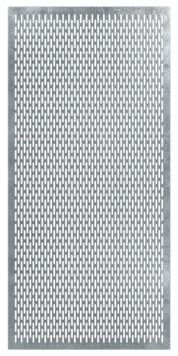 Dierovaný plech Zn t = 1.5 mm, diera 30 x 5 mm, rozteč 5 mm