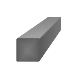 Tyč štvorcová plná 14 x 14 x 3000 mm, čierna S235, hladká