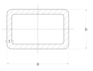 Uzavretý profil 50 x 30 x 2,5 x 3000 mm, čierny S235, hladký - slide 1
