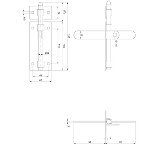 DOPREDAJ Rígeľ ø 14 mm, L = 210 mm, pozinkovaný - slide 1